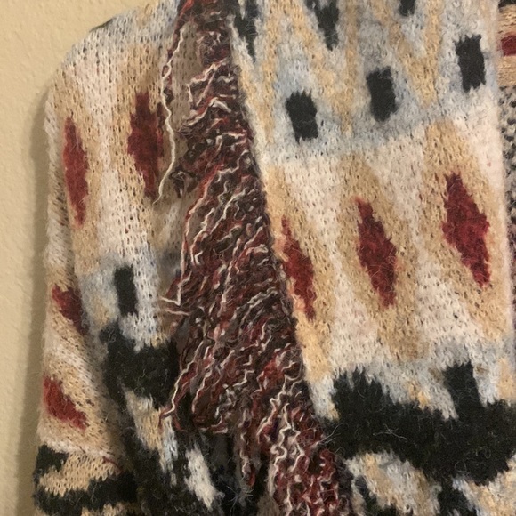 Anthropologie Paloma fringe cardigan animal print long cardigan M - Picture 7 of 9